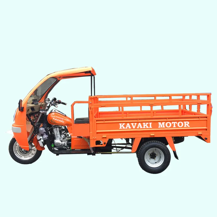 Factory wholesales kavaki motor petrol tricycles tuk tuk 3 wheel tricycle keke cargo bike gasoline 50cc 250cc