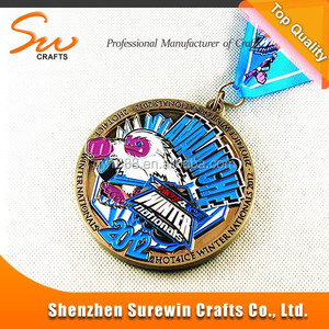 Nuevo llega latón medalla de los deportes con <span class=keywords><strong>bar</strong></span> pin y cintas - Product Image 3