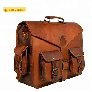 Genuine leder Briefcase Laptop Briefcase für männer Satchel Handmade Bag