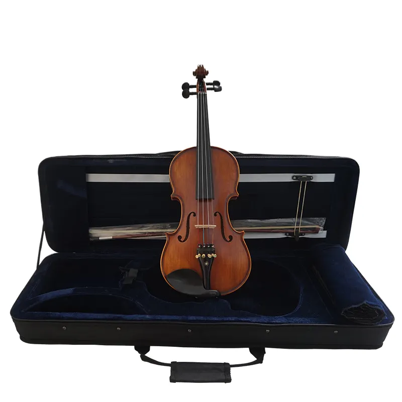 Hochwertige hand gefertigte Beize 4/4 Ebenholz Zubehör solide Geige Stradivari
