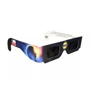 شعار مخصص بسعر الجملة كسوف الشمس 3D ورقة نظارات