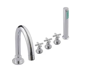 5 Pieces Whirlpool Hot Tub Shower Faucet Tap Set Bathtub Bath-Mixer