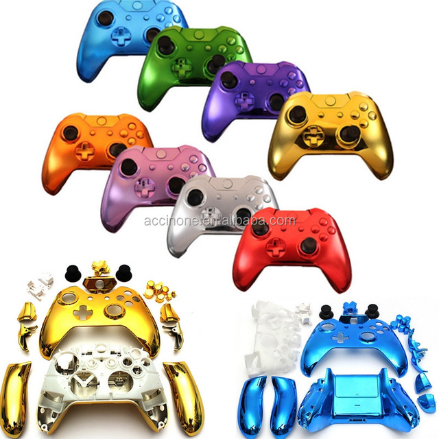 Plating Replacement Chrome Full Housing Kit Shell Case Whole Button Replace Parts for Xbox One Wireless Controller