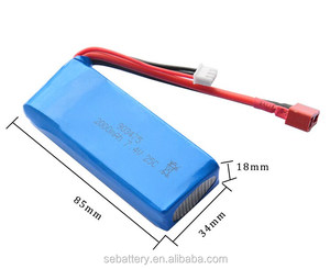 RC battery 903475 2S 2000mAh 7.4V 25C high rate 25C quadcopter drone battery Li-polymer battery