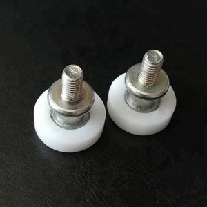 Ruota a rulli piatta in plastica <span class=keywords><strong>DR22</strong></span> da 22 mm di larghezza con cuscinetto e vite M6x10 mm per porte e finestre scorrevoli - Product Image 5