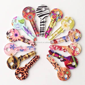 Clé vierge en laiton peinte UL050 / U5D de qualité supérieure, clé vierge personnalisée, design de clé vierge, clé de porte groovy - Product Image 4