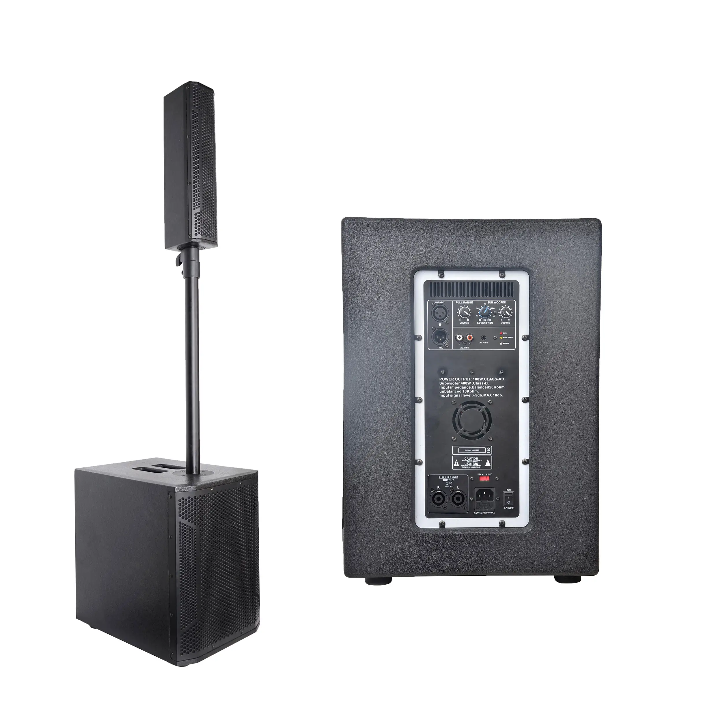 RQSONIC WI343AD Professional Audio 500W Säulen lautsprecher Tragbares Lautsprecher-Live-Soundsystem