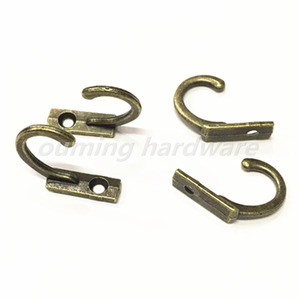 Crochets muraux en métal bronze, petits crochets antiques, crochet mural, boucle incurvée, fermoir à corne, crochet pour <span class=keywords><strong>bois</strong></span> - Product Image 4