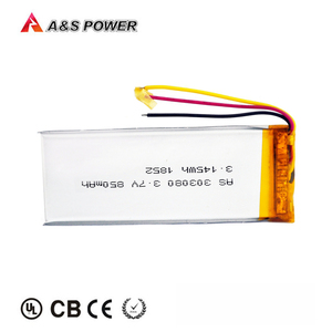 Baterías <span class=keywords><strong>para</strong></span> audífonos Lipo 303080 3,7 V 850mAh 3.145Wh batería recargable de polímero de litio con IEC62133/UN38.3 - Product Image 6