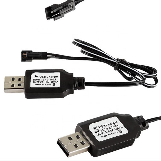 USB Wire Charger for 3.7v 3.6v 6.0v 6v 7.2v 4.8v Nimh Nicd Battery Cheap Price Smart Watch Compatible Solar Type RC Car Charger