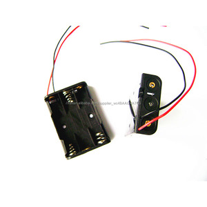Dimensione Cella 3 x AAA (UM-* 3) Black Plastic Battery Holder Box Custodia Con Filo 4.5 V piombo - Product Image 3