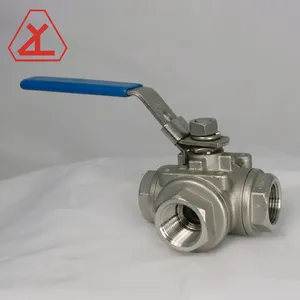 3 WAY 1000PSI REDUCE PORT THREAD END BALL VALVE