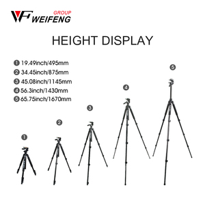 Weifeng WF-6663A professionale treppiede con 3/8 vite di alta qualità In lega di Alluminio ningbo - Product Image 6