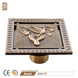 Scarico per <span class=keywords><strong>Doccia</strong></span> da Bagno Anti-trota in Ottone Anticato, Scarico a Pavimento Anti-odore - Product Image 5