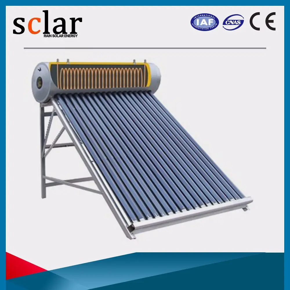 Systèmes d'énergie solaire en acier inoxydable capacité différente intérieure eau solaire pour vente