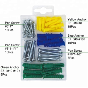 <span class=keywords><strong>Kit</strong></span> assorti de 66 pièces d'ancrages pour cloisons sèches en plastique auto-perceurs avec vis autotaraudeuses à tête plate Phillips - Product Image 5