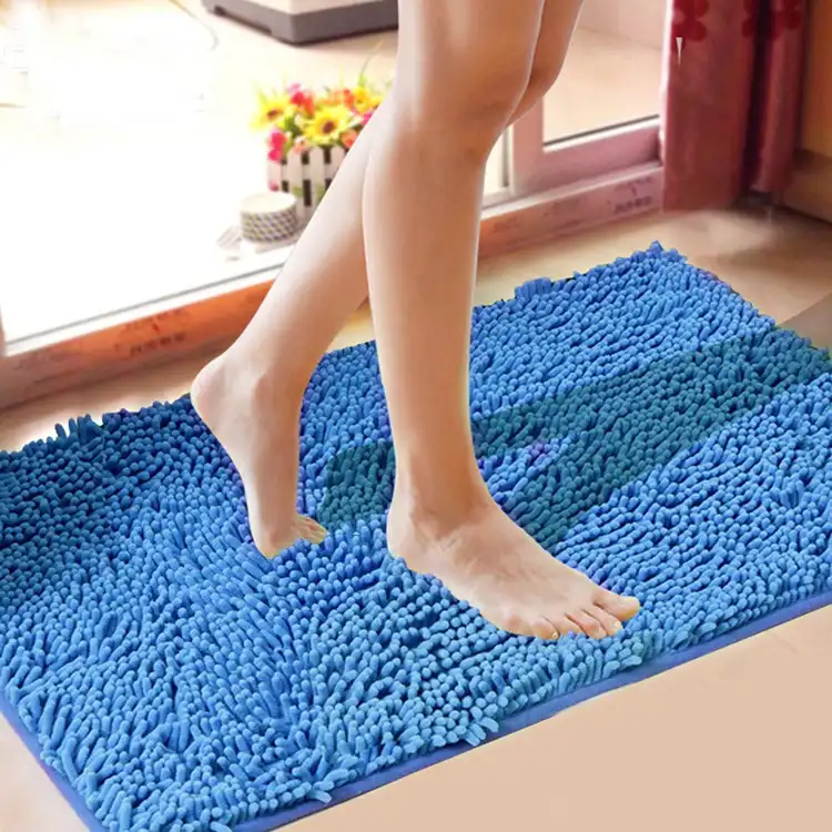 Tùy chỉnh thảm chenille bath mat jacquard logo là microfiber bath mat