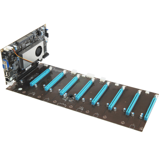 8 Gpu Motherboard HM65 with 847 CPU 5.5cm Slot-slot Space Distance for Last Model Graphics Card Rx2060 Super