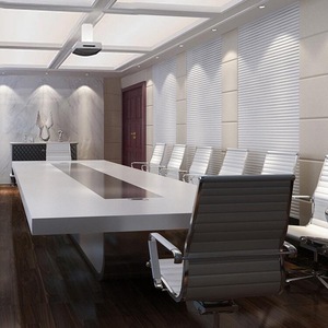 Meubles de bureau, table de réunion en pierre artificielle, grande table carrée, table de conférence, table de réunion de luxe de haute qualité - Product Image 3