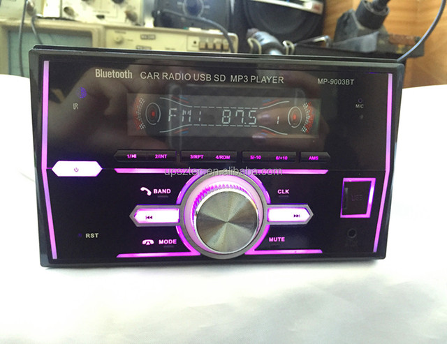 12V 2 Din Portable Car Audio Head Unit USB SD FM MP3 Stereo Autoradio with ISO Remote Control 9003BT