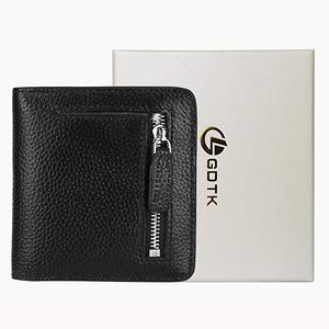 RFID Blocco della carta Del Raccoglitore delle Donne di <span class=keywords><strong>Piccolo</strong></span> Compatto Bifold della borsa di Cuoio di modo borse del raccoglitore sottile odm <span class=keywords><strong>portafoglio</strong></span> in pelle nera - Product Image 4