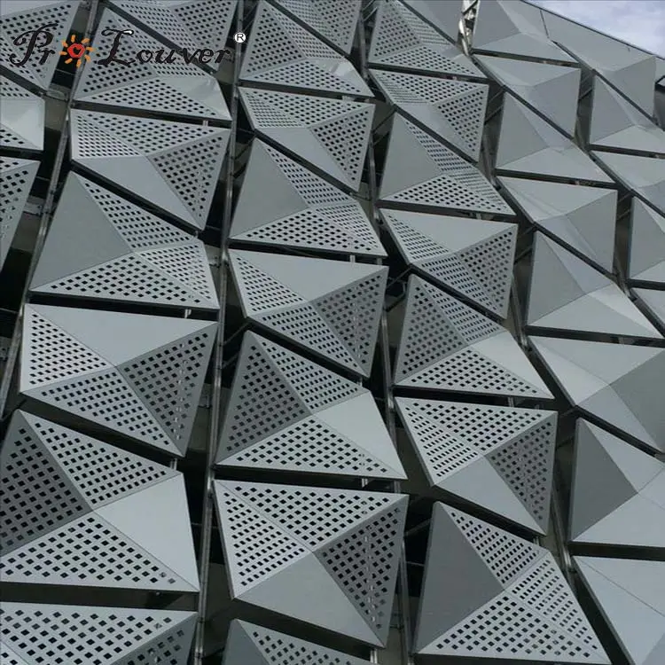 סין סיטונאי אלומיניום מחורר חזית פנל, קיר מסך אלומיניום