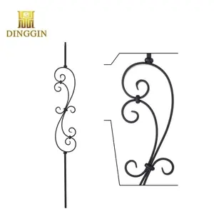 Panneau décoratif en fer forgé, fleurs, clôture, porte, escalier