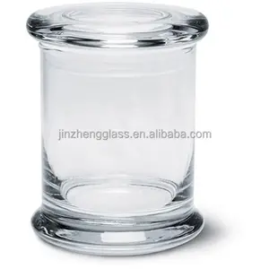 带扁平玻璃盖的扁平圆筒罐
