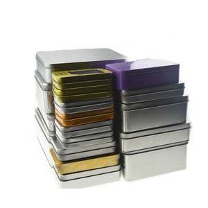 Jutien Wholesale Custom Square Shape Small Metal Embossed Candy Tea Tin Boxes