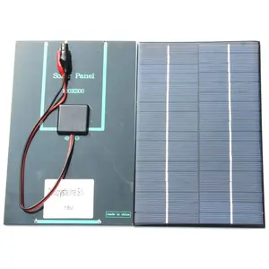 4.2W 18v太阳能电池 + 鳄鱼夹充电12v电池太阳能充电器太阳能电池板路灯