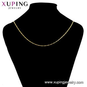 Bijoux en plaqué or 24K, collier de luxe et chaîne en or, pour les femmes, tendance, 44890 - Product Image 6