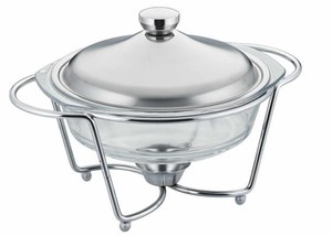 Egg-shaped Hot <strong>Food</strong> Warmer Buffet <strong>Server</strong> with Glass Dish - Product Image 6