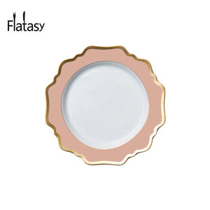 Venta al por mayor Rosa barato plato <span class=keywords><strong>de</strong></span> porcelana venta al por mayor para la boda <span class=keywords><strong>de</strong></span> <span class=keywords><strong>alquiler</strong></span> - Product Image 3