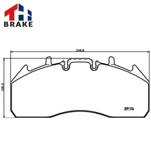 ผ้าเบรกหน้ารถบรรทุกหมายเลข 29174 สำหรับรถวอลโว่ รุ่น 21496550 WVA - Product Image 2