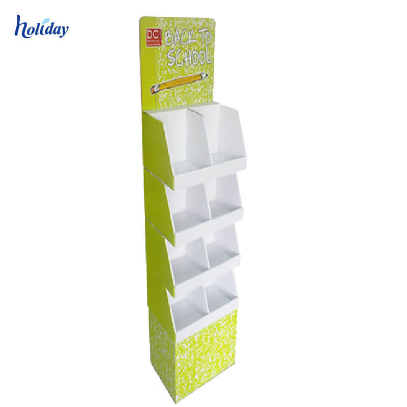 Chaude Stytle Ondulé Carton Floor Stand Affichage Brosse À Dents/Dentifrice Palette Affichage
