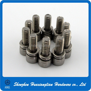 M6 * 16 ברגי כובע ראש שקע משושה נירוסטה עם מערכת מדידת מכונת כביסה שטוחה - Product Image 3