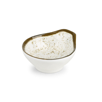 Petit bol à sauce de 4.8 pouces avec bordure en or, professionnel, nouveau design de luxe en mélamine