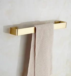 简约风格黄铜厨房浴室导轨单毛巾杆支架黄铜壁架传统开放式支架杆