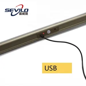 照明铝制Led衣柜椭圆形悬挂式轨道运动感应灯，带USB