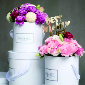 2017 heißer verkauf benutzerdefinierte luxus runde zylinder papierblume geschenk-box mit deckel für frische rose paket großhandel - Product Image 4