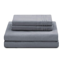Drap de lit en microfibre matelassé, confortable, vente en gros, Textile de maison, taille Queen, 4 pièces