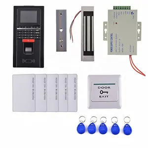 RF card fingerprint biometric time attendance access controller kit Magnetic Lock, ZL bracket, door button, power supply