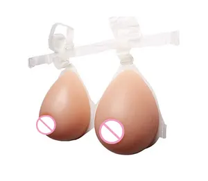 800g Forma Del Seno Del Silicone Con Cinghie Falso Artificiale Del Seno Per Crossdresser