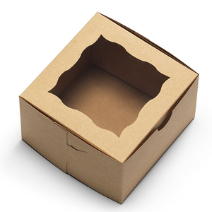 Boîtes à cupcakes personnalisées en papier kraft <span class=keywords><strong>mini</strong></span> avec insert en papier - Product Image 4