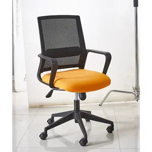 Low price modern rubber wheels medium plastic back office full mesh secretary swivel screw lift staff chair