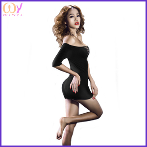 Ropa interior caliente atractiva para mujeres gordas lente negro mallada night dress <span class=keywords><strong>sexy</strong></span> lingerie - Product Image 2