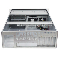 Châssis de serveur industriel 4U 19 pouces avec panneau en aluminium, support LCD pour 7 cartes PCI-E, boîtier de montage en rack industriel