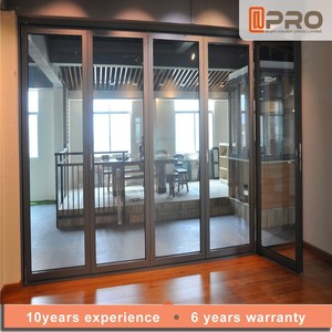 Porta Pieghevole Esterna in Alluminio Trasparente Personalizzata, Stile Francese Scorrevole, 6 Piedi, Tipo Bifold - Product Image 5