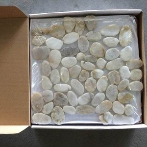 <strong>White</strong> <strong>Gravel</strong> Pebble <strong>Stone</strong> and Cobblestone Paver Mats - Product Image 1