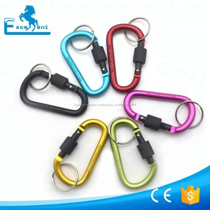 Aluminio <span class=keywords><strong>D</strong></span> tornillo de bloqueo mosquetón llavero para camping - Product Image 3